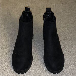 Black Suede Chelsea Boots